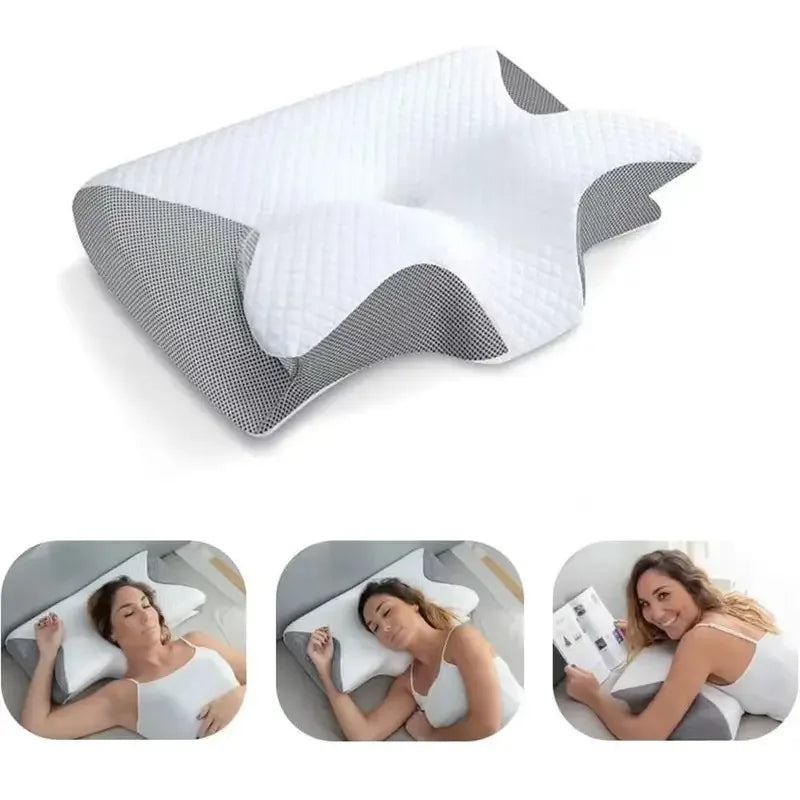 Premium Butterfly-Nackenkissen: Orthopädisches Memory-Foam-Kissen für optimale Druckentlastung und erholsamen Schlaf.